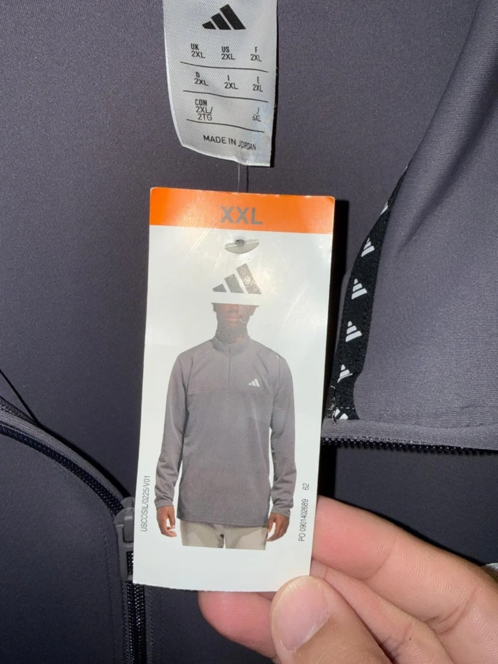 BRAND NEW ADIDAS Men 1/4 Quarter Zip Long Sleeve Pullover Top - 2XL XXL
